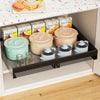 Expandable Slide Out Cabinet Organizer 16" Deep, Black Cabinet Drawers for Kitchen Cabinets, Strong and Sturdy For Cabinets, Bedroom and Bathroom