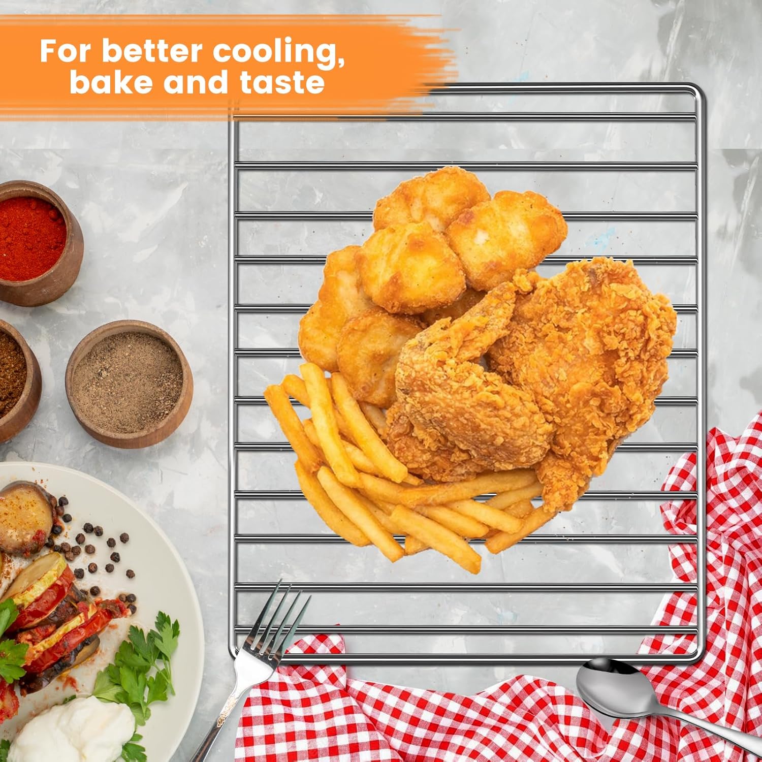 Fryer Wire Rack Air Fryer Wire Rack for Ninja Foodi 10 in 1 DT201 DT251 Digital Convec ...