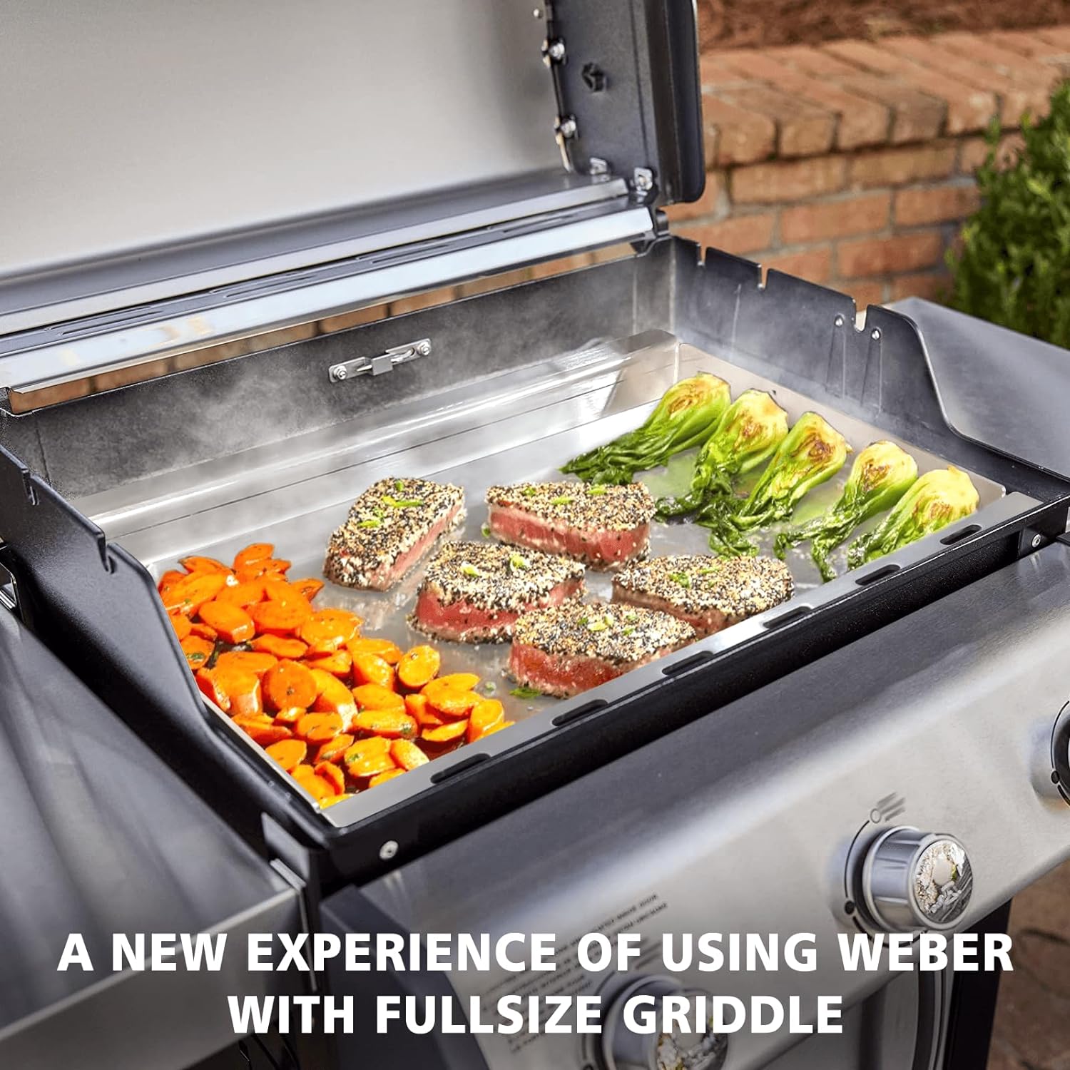 Full Size Griddle Plate Insert for Weber Spirit E/EP-425/435 4 Burner ...