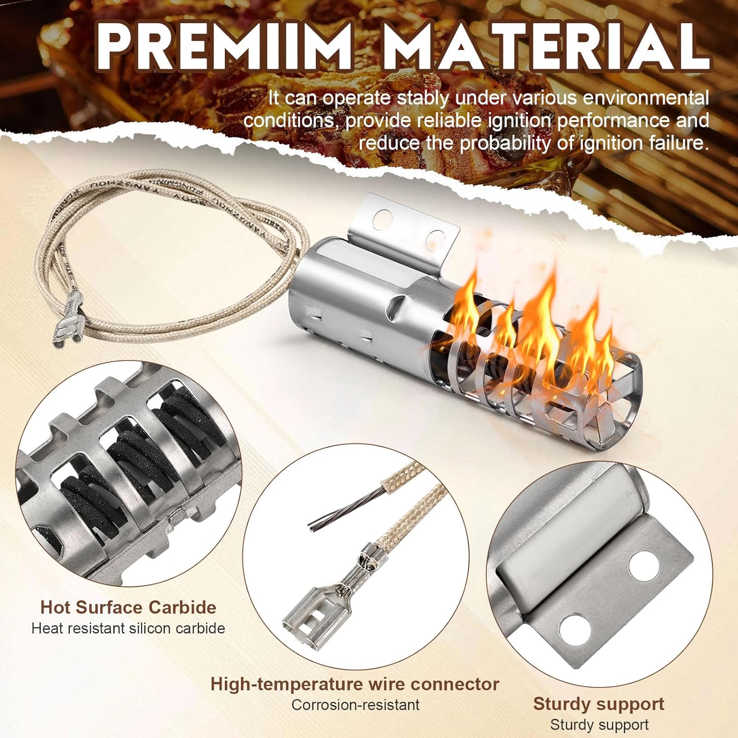 Edgewater Parts AP6014192 Encendedor Copatible Con Whirlpool Range Ignitor, Horno Queador