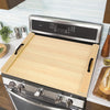 Noodle Board Stove Cover Cutting Board for Electric/Gas Stove Top, Multiuse Acacia Wood Stove Cover Board for Serving Chopping Decorating, Clear