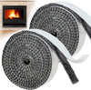 2Pcs Wood Stove Replacement Fiberglass Gasket Tape for Woodburning Coal Stoves Fireplaces Smokers (0.78"x1/8"x108" in Total)
