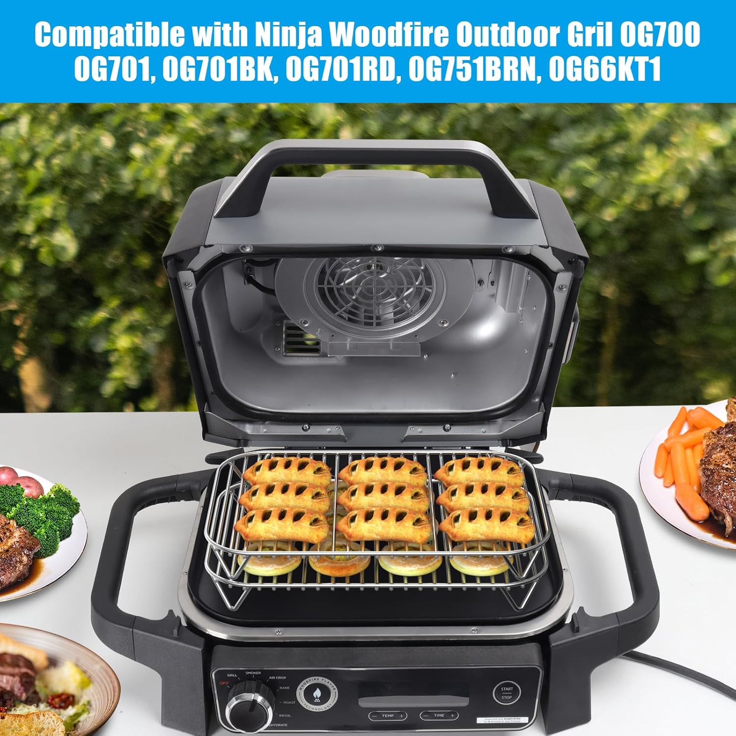 Ninja Broil Rack Grill Rack for Ninja Woodfire OG701 OG751 Outdoor Grill and Smoker, BB ...