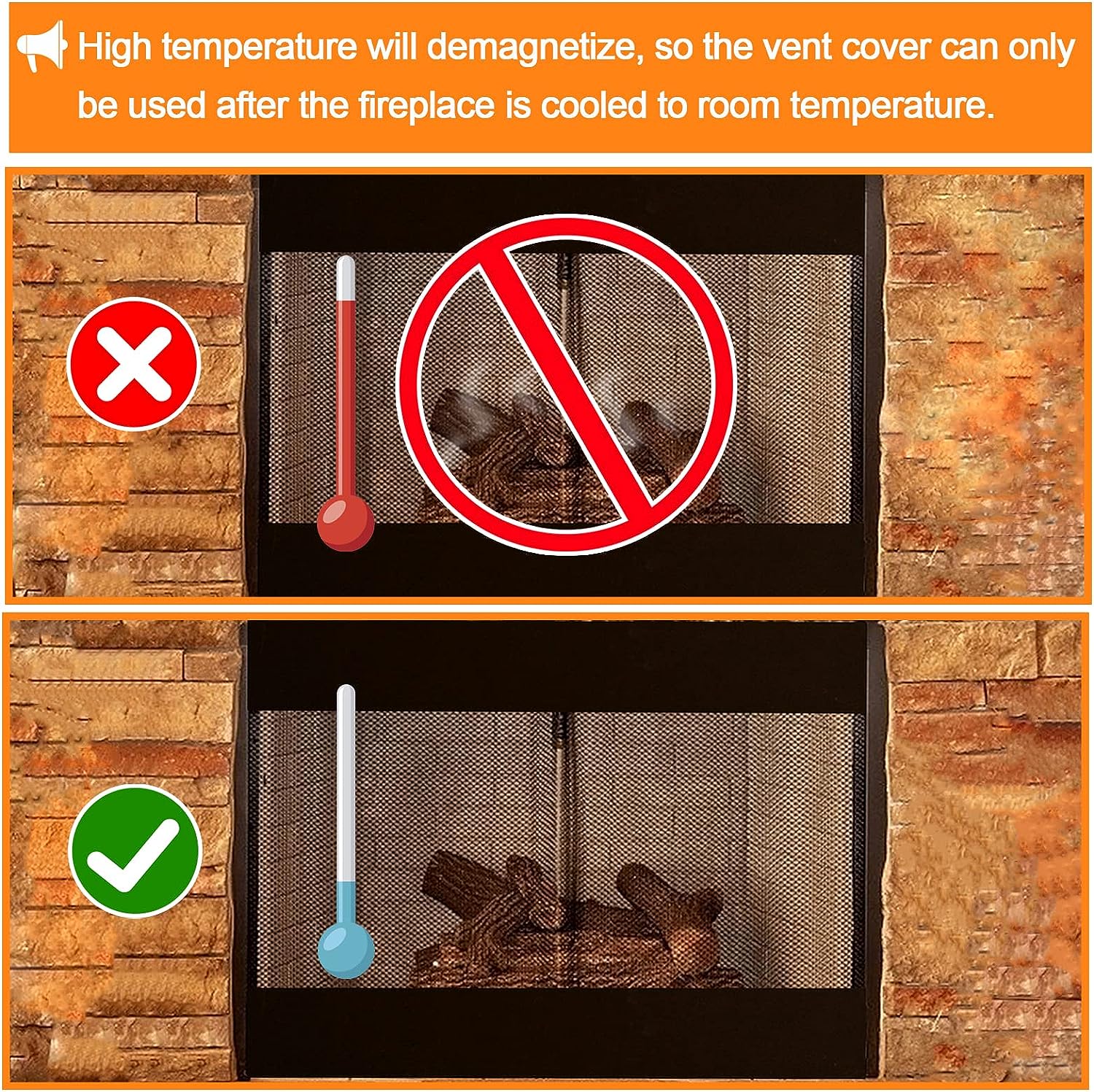 Magnetic Fireplace Draft Stopper - Fireplace Cover to Block  Cold Air from Vent to Prevent Heat Loss Magnet Fireplace Screen, Indoor Chimney  Draft Blocker Vent Covers : Home & Kitchen