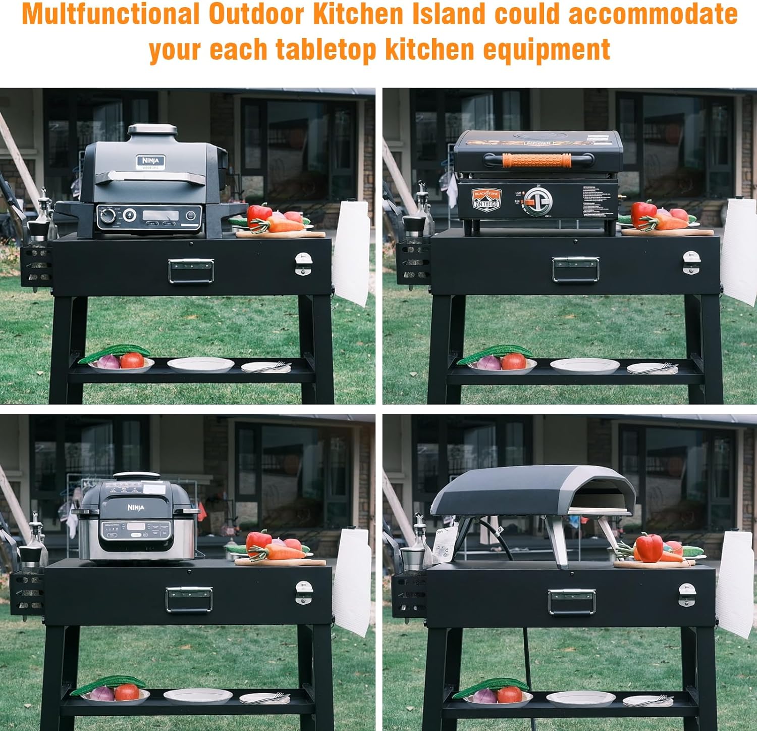 Amerbro Hoes voor Ninja Woodfire buitengrill en standaard grillhoes voor Ninja OG701 grillroker anti vervagen en UV bestendig, zware 600D Oxford stof, zwart, (HJ GSC G701 33 Amerbro Hoes voor Ninja Woodfire buitengrill en standaard grillhoes voor Ninja OG701 grillroker anti vervagen en UV bestendig, zware 600D Oxford stof, zwart, (HJ GSC G701 33