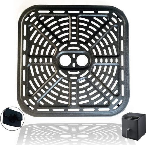 Air Fryer Grill Pan for 6.8QT COSORI Air Fryers, 9.02IN Square Upgraded Air Fryer Grill Crisper Plate Tray, Air Fryer Griller Rack Grate Grid