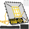 Baseball Rebounder Net 4x4.5FT Pitchback Net with Strike Zone & 9-Grid Target Adjustable Pitching Net for Grounders Batting Pitching Fielding