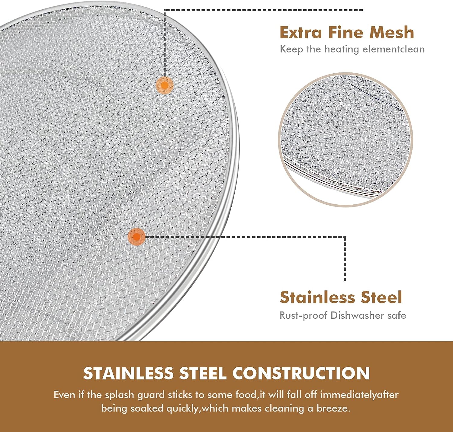 Stainless Steel Splatter Shield for Ninja Foodi IG651, Air Fryer  Accessories for Ninja Foodi Smart XL Pro 7-in-1 Indoor Grill, Replacement  Parts for