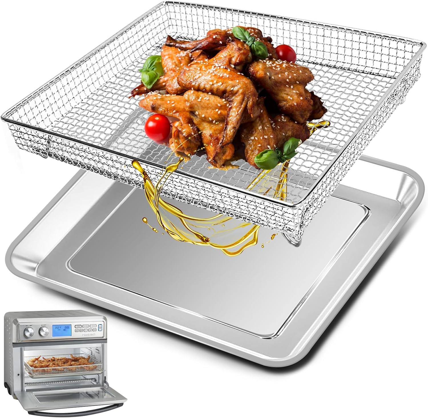Air Fryer Basket Tray for Cuisinart TOA-95 Toaster Air Fryer