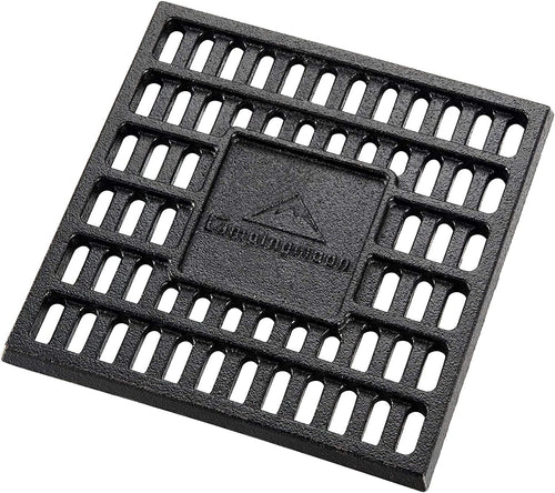 Cast Iron Coal Bed Charcoal Fire Grate Grill Grates for Barbecue, Outdoor Multifunction Cooking Grate 6.89 x 6.89 inch