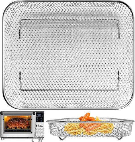 Air Fryer Basket for Nuwave Bravo XL Air Fryer Toaster Convection Oven, 12x10" Non-stick Mesh Air Fryer Stainless Steel Basket Wire Rack