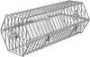 17'' Long Stainless Steel Round Tumble Rotisserie Basket Cooking Accessory Fits for Most Grills