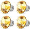 4 Pack Reptile Heat Lamp Bulb (50W*2/25W*2), Basking Heating Light Bulbs for Turtle Tortoise Lizard Snake Bearded Dragon
