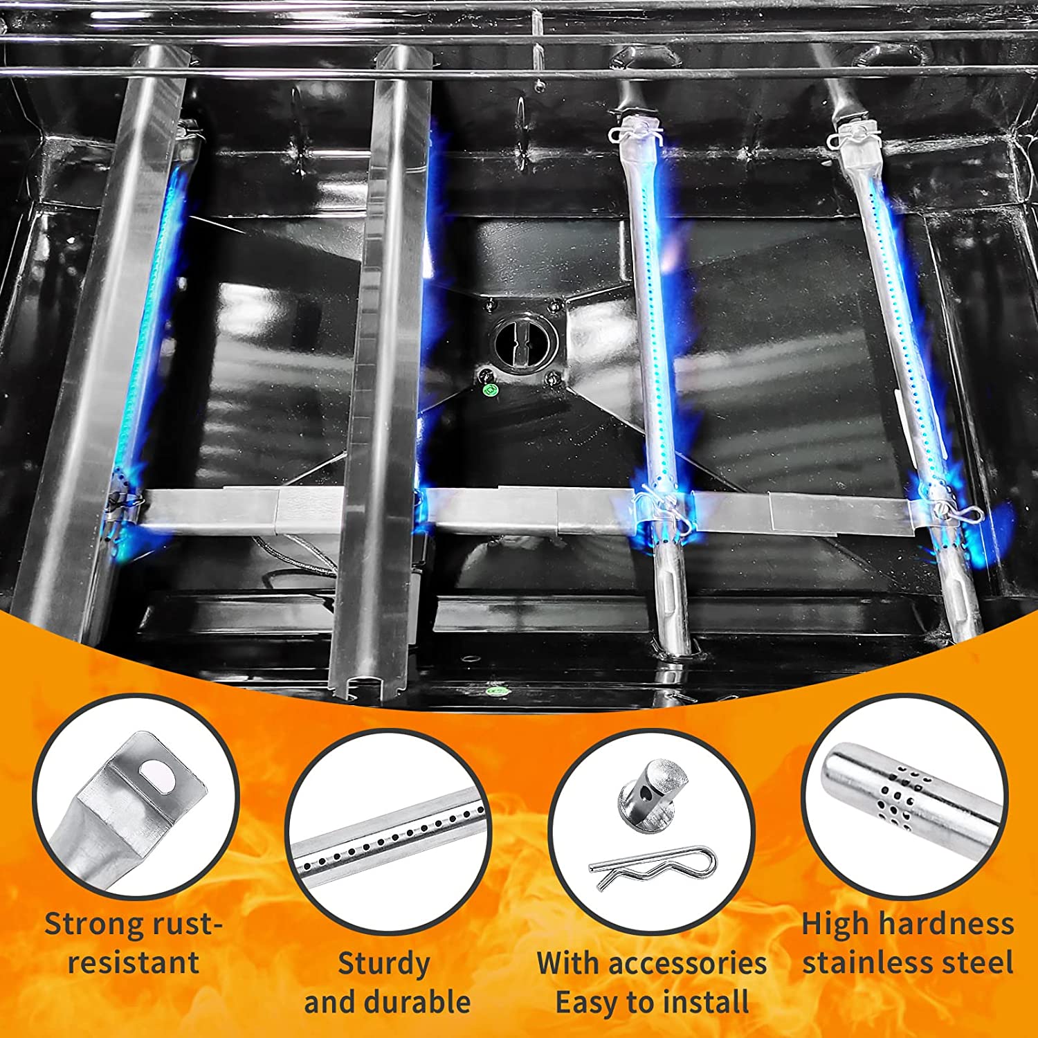 Step by Step How to Assemble Char-Broil Performance BBQ Gas Grill 1 Side  Burner Venturi Clip Install 