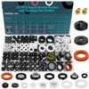 233 Pcs Plumbing Faucet Washers Assortment Kit for Assorted Spigot Water Hose Bib Garden Faucet Splitter Gasket Leak Plumbes Valve Worn Out Repair