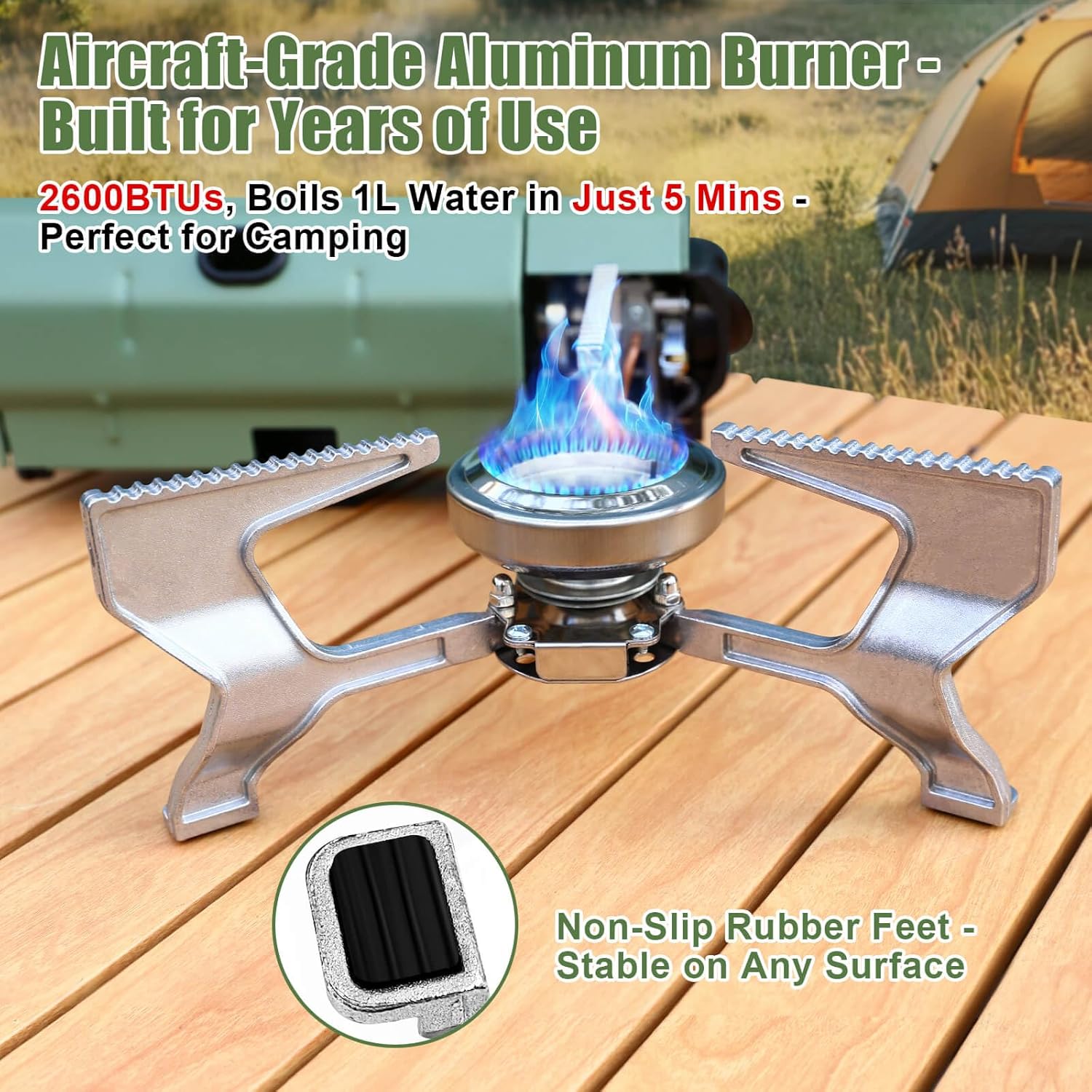 backpackers mini butane stove Portable Camping Stove, 2600W Foldable Camp Stove, Outdoor Butane Stove with Storage Bag for Camping, Hiking, Picnic, Backpacking, RV