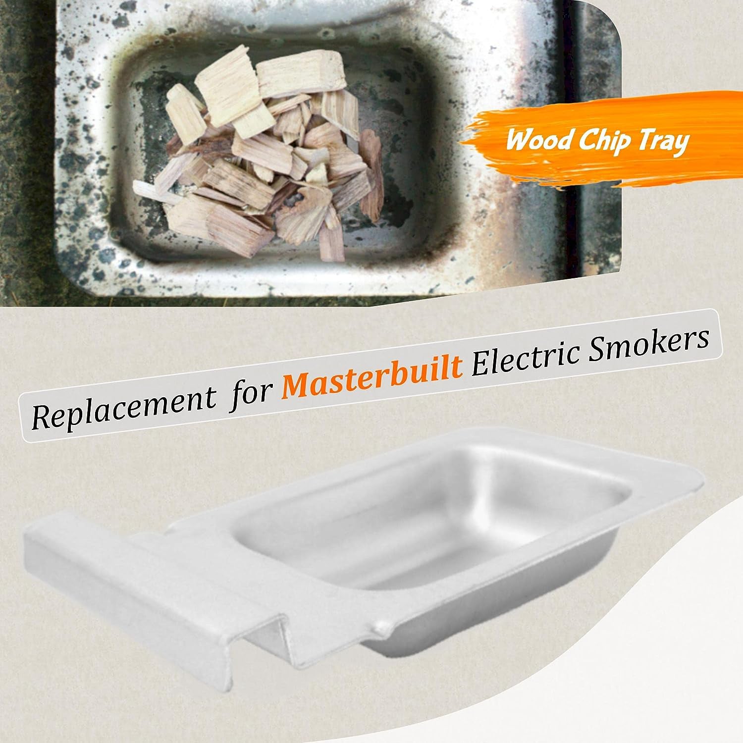 Replacement Wood Chip Tray-9007140023 Compatible with Masterbuilt 30 inch & 40 inch Digital Electric Smoker,for Masterbuilt Electric Smoker Parts