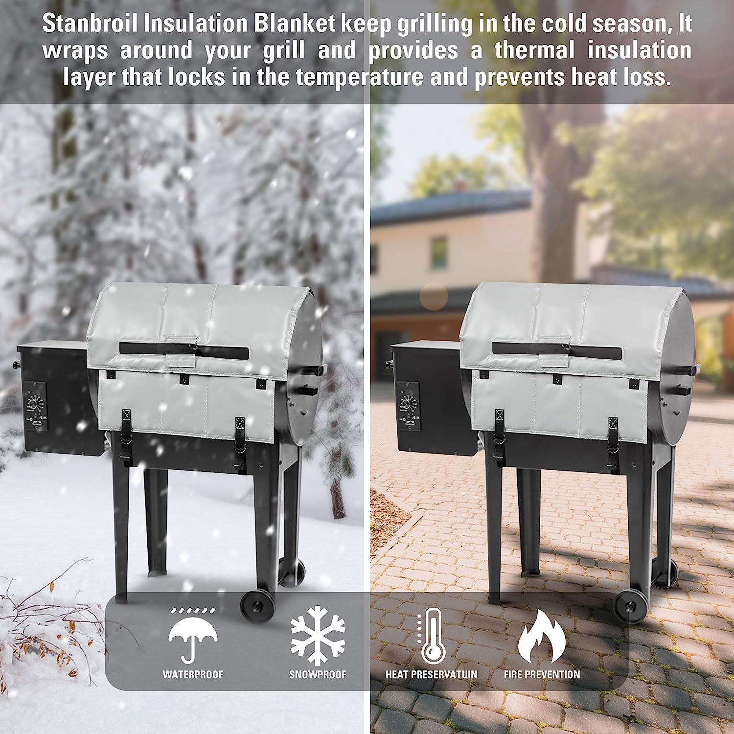 Traeger Smoker Grill Traeger Gray Insulation Blanket For Traeger