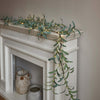 6FT Lighted Olive Garland Battery Operated Artificial Greenery Twig Vine Lights for Christmas Spring Fireplace Mantel Decoration Indoor Outdoor