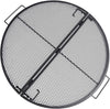 30-Inch X-Marks Portable Fire Pit Cooking Grill Grates Heavy Duty Folding Round Campfire Grill Grate with Handles for Outdoor BBQ Picnic