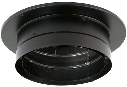 6" Wood Stove DVL Chimney Adapter, Black