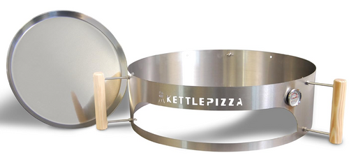 Stainless Steel Pizza Ring Kit Pizza Oven Kit for Weber 22-Inch Kettle Grills and Ohter 22.5" Kettles