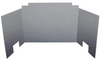 Heat Shield Panel for Gas Fireplace, Stainless steel