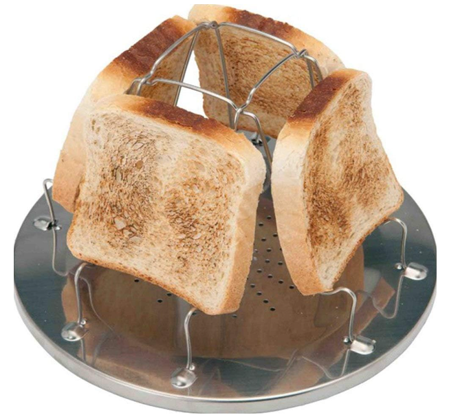 toaster camping Folding Camp Stove Toaster, Stainless Steel 4 Slice Propane Bread Toas – GrillPartsReplacement