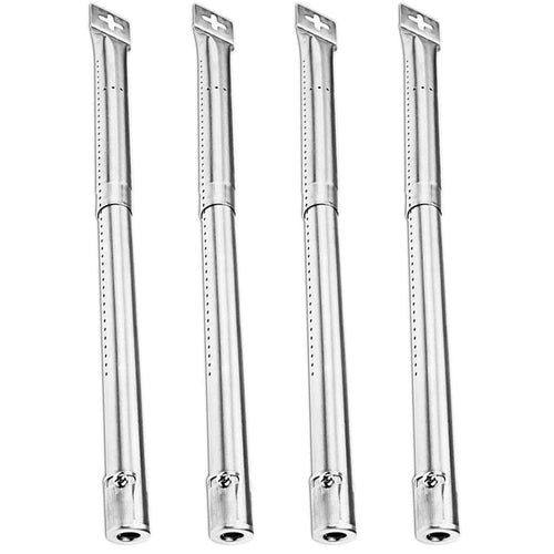 Universal Burner Tubes Kit for most Huntington 4 Burner Gas Grills, Stainless Steel 12-17.5 inch Adjustable Burners Replacement Parts