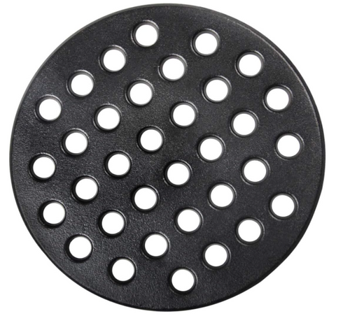 9" Round Cast Iron Bottom Fire Grate for Large Big Green Egg, BBQ High Heat Charcoal Plate (L)