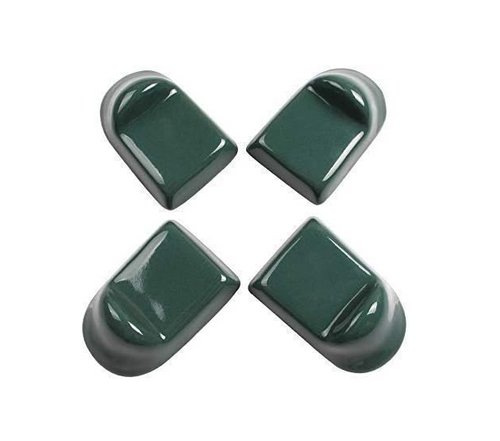 BBQ Ceramic Feet Shoes for Big Green Egg, Base Feet Stand (not for minimax)- 4 Green of Set
