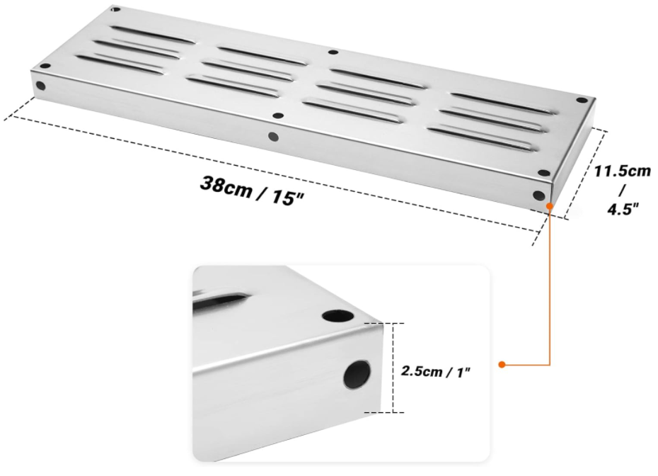 Venting Panel Fire Table Stainless Steel Venting Panel for Masonry Fire Pits and Outdoor Kitche ...