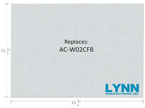 Ceramic Fiber Baffle Board for Englander 15-SSW02, AC-W02CFB, Single, 2411A etc, 15-3/4" x 11-1/2"