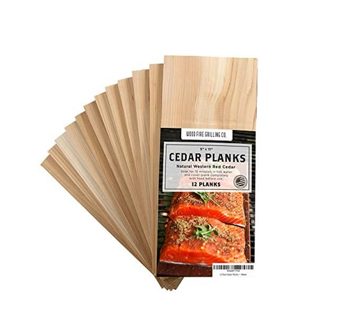 12 Pack Barbecue Cedar Planks for Grilling Salmon, Seafood, Steak, Burgers, Pork Chops, Vegetables and More!