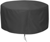 Fire Pit Cover, 48 inch for 45-48 inch Round Firepit, Waterproof Windproof Dustproof UV-Resistant Heavy Duty Cover for Outdoor Patio Firepit Table
