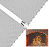 2 Packs Fireplace Mesh Screen Curtains - 19" H × 24" W Decorative Spark Guard Chain, Easy-to-Install Hanging Screens for Wood Burning Fireplace