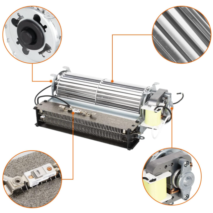 Fireplace Fan Blower with Heating Element for Twin Star Twinstar Elect