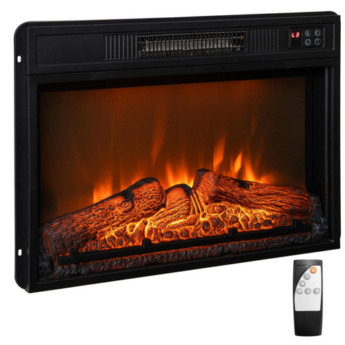 23 inch Electric Fireplace Insert, Recessed Fireplace w/ 3 LED Realistic Flame Effects, Remote Control, Overheat Protection, 1400W Faux Fireplace