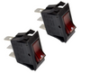 2-Pack Red Lighted Rocker Switch Compatible with Twin Star 23EF010GAA 23EF003GAA 33E05-0519-A0891 33E01 23E05-0530 18EF010GAA, etc Fireplace