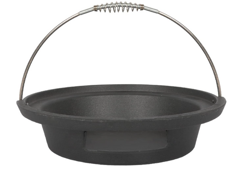 Cast Iron Ash Can with Handle Charcoal Ash Basket for Minimax Big Green Egg (for Minimax BGE)