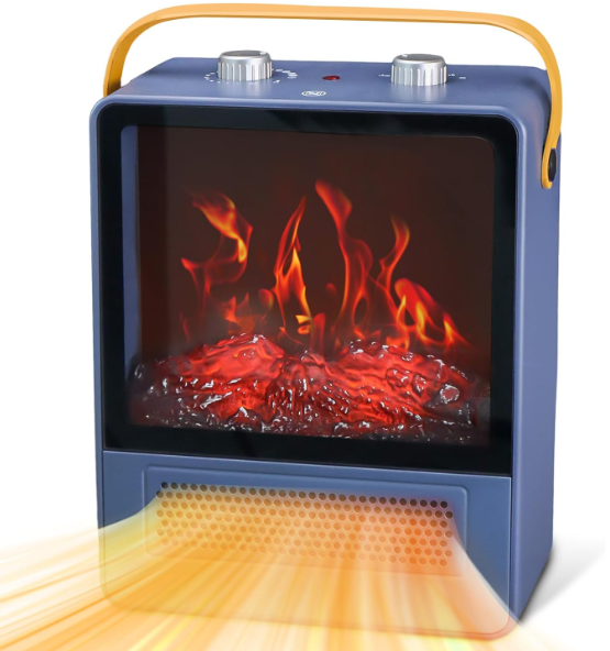 ROVSUN 1500W 22-Inch Electric Fireplace Stove – Realistic Flame & Infrared Heat