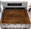 Wooden Stove Top Cover Board for Gas Burner, Electric Stove, Acacia Wood Noodle Board with Handle, Cutting Board Gas Stovetop Oven Cooktop Protector