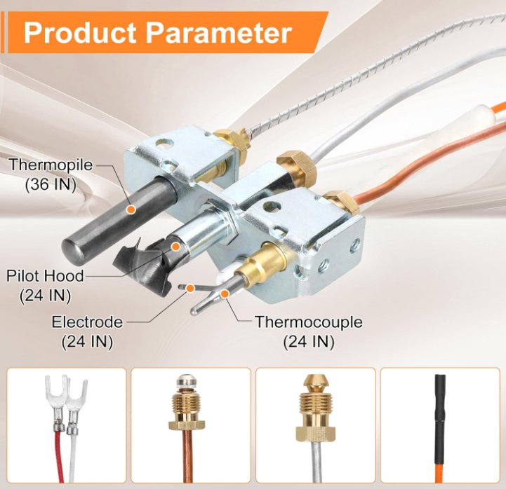 Behonor Natural Gas Pilot Assembly - Replacement For Heatilator & Heat N Glo Fireplaces