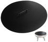 34" Round Fire Pit Ring Lid,  Heat Resistant Flat Fire Pit Burner Pan Cover for Round Patio Firepit Prevent Sparks, Snuff Campfire