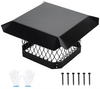 Chimney Cap 9x9Inch for Outside, Fireplace Rain Caps with Hood Plate, Chimney Flue Cover Fits Existing Tiles with Adjustable Metal Screws, Gloves
