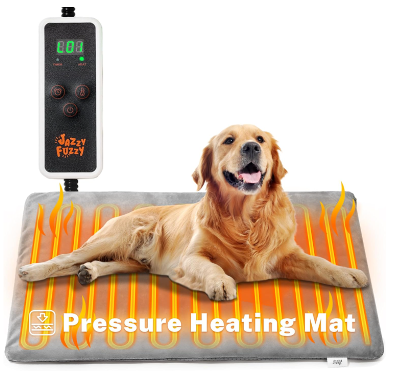 Pressure Activated Pet Heating Pad, Adjustable Temperature and