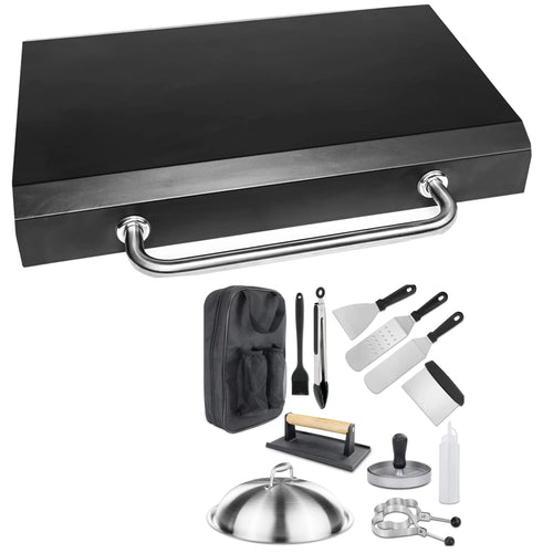 Products BBQ Tools Gift Kit + Hard Cover Hood Lid for Blackstone Griddle 28 inch Flat Table Top, Grill Replacement Parts and Accessories