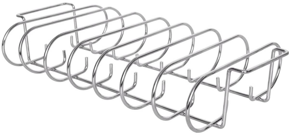 BBQ Rib Rack for Smoking, Holds 7 Ribs for Kamdo Joe & Big Green Egg G ...