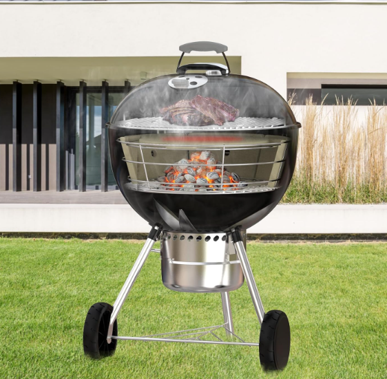 charcoal bbq weber 22-inch original kettle grill outdoor Charcoal Firebox Kit, Ceramic Charcoal Basket with Heat Deflector for – GrillPartsReplacement