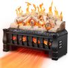 Electric Fireplace Log Set Heater 21IN, Remote Control, Realistic Ember Bed, Overheating Protection,1500W Whitish Gray logs